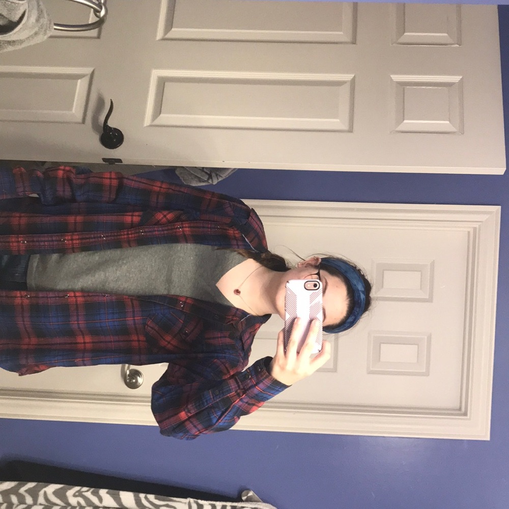 Red, black and blue vintage fit flannel